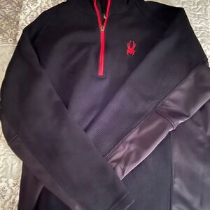 Spyder Black and Red Core Sweater